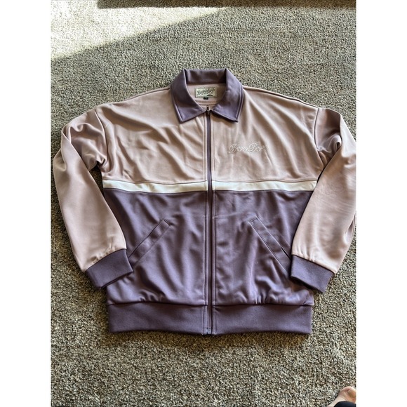Bogey Boys Tracksuit Jacket Lavender Men Size Small NWOT Golf Polyester - Picture 2 of 10